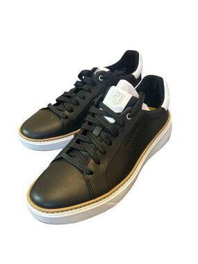 Cole Haan Mens GrandPro Topspin Leather Sneakers Black